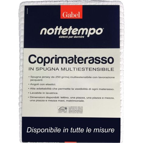 COPRIMATERASSO GABEL in spugna MULTIESTENSIBILE SINGOLO 1 PIAZZA