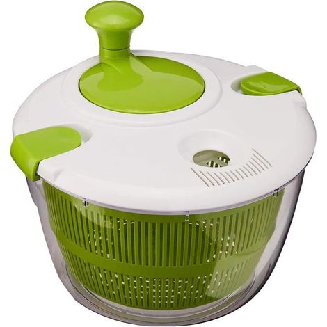 1 pièce Saladier alimentaire 5 L, essoreuse à salade avec couvercle verrouillable, système d'évacuation intégré, idéal cuisine maison