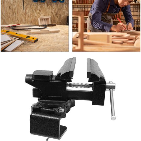 6 Zoll Schwerlast-Schraubstock, Mechaniker-Schraubstock, 270° schwenkbare Basis für Holzbearbeitung