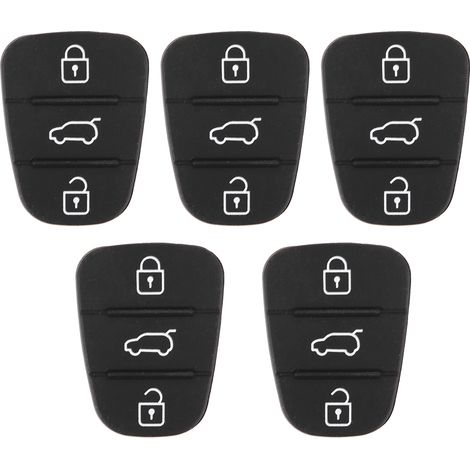5 pièces caoutchouc coque clé 3 boutons pour Hyundai Kia (sans lettre) (1/5)