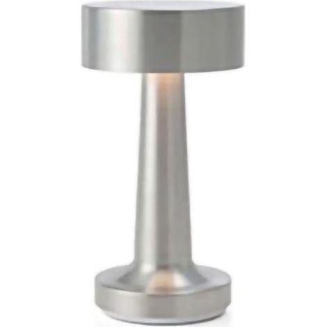 Barre lumineuse LED rechargeable forme haltère design rétro interrupteur tactile argent C pour clubs nuits soirées (1/3)