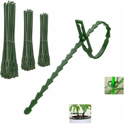 Tuteurs pour plantes – 220 supports en plastique réglables, longueurs 13/17/23 cm, réutilisables pour arbustes et jardin. (1/5)