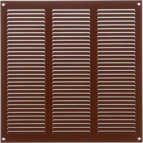 1 - Grille D Aération - Registre De Ventilation - En Acier Galvanisé Avec Moustiquaire - Pour Mur Et Plafond Intérieur Ou Extérieur - Marron - 30x30cm (1/5)