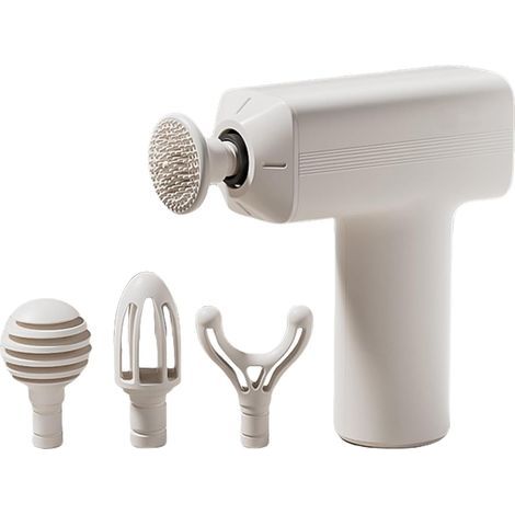 Masseur musculaire, machine de relaxation, 11,2 x 15,9 x 5,9 cm, comprend quatre têtes de massage rechargeables, design silencieux, machine à tissus profonds pour salle de sport, récupération sportive (1/5)