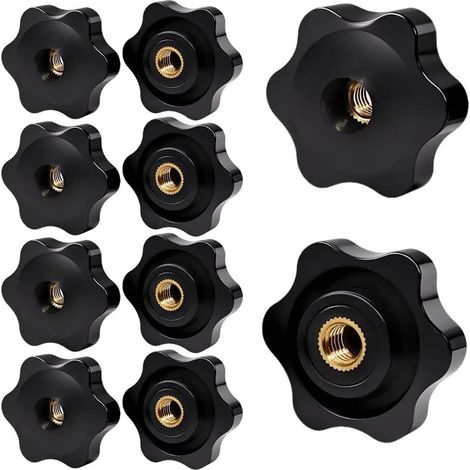 10pcs bouton de serrage m8 x 32, ecrou serrage m8 étoile pour vis étoile, ecrou papillon pour meuble Les Mécaniques Équipements Électroniques (1/5)
