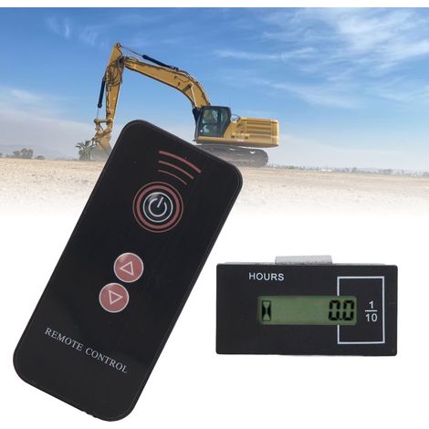 Minuterie électronique LCD à télécommande, 12 V-36 V, pour tracteurs, motoculteurs, repiqueuses de riz, broyeurs de branches, excavatrices et machines industrielles. Affichage numérique, accumulateur, (1/5)