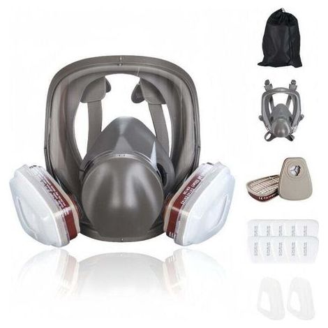 16 en 1Masque à gaz antibuée, respirateur facial intégral, respirateur de pulvérisation de peinture industrielle, filtre de travail de sécurité, protection contre le formaldéhyde (1/5)