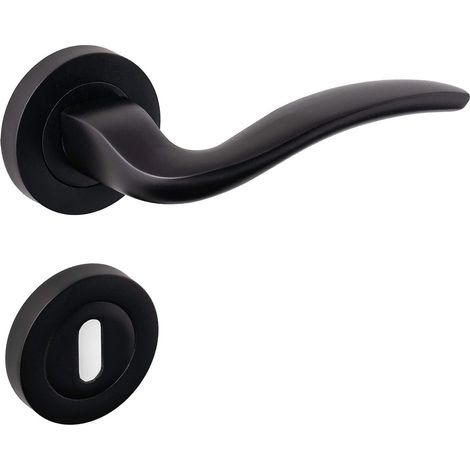 Trim Mat Noir Rosas Clé Porte Poignée