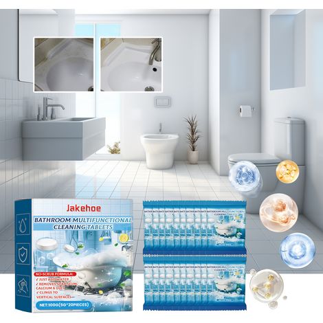 Reinigungstücher für Bad und Toilette – Fleckenentferner, Entfetter, Duftend, Badewannenentferner, Haushaltsreinigungstücher – 100 g (5 g 20 Stück) -- BIEMMEDUE (1/5)
