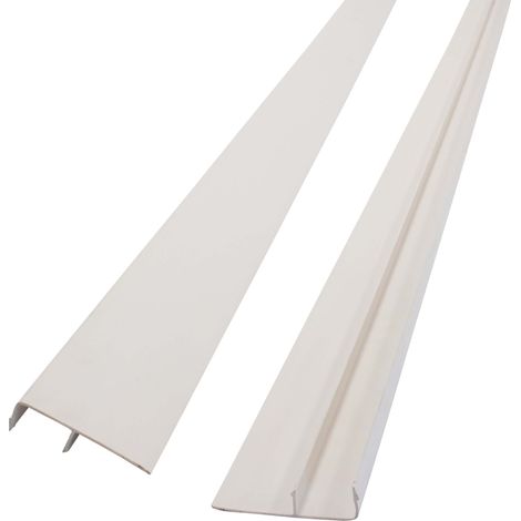PROTEKTOR Abdeckprofil Hart-PVC Drainage Sockel 250cm - Weiß, 10 Stück