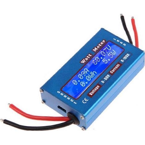 Compteur de puissance DC 60V 100A, analyseur de puissance solaire et éolienne, compteur d'énergie numérique LCD, analyseur de puissance DC. (1/5)