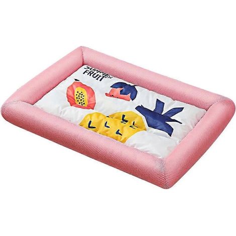 1. Coussin rafraîchissant pour lit de chiot, motif ananas rose, taille S, matelas doux pour chatons et petits chiens. (1/3)