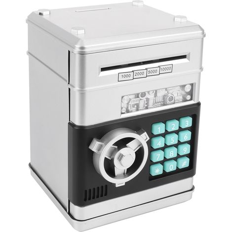 Coffre-fort électronique ATM simulateur avec mot de passe pour enfants - Tirelire épargne pièces argent cadeau