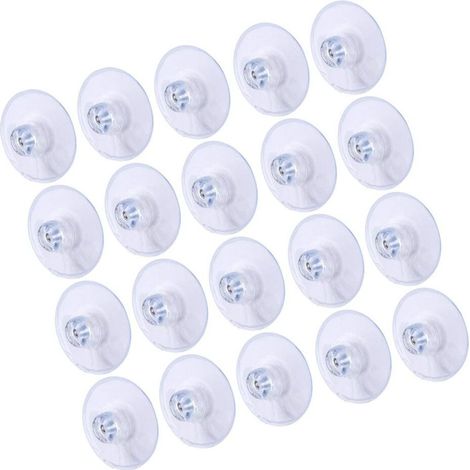 Favson 20 Paquets de 45mm grande Ventouse en Plastique PVC Ventouses sans Crochet, clairement (1/5)
