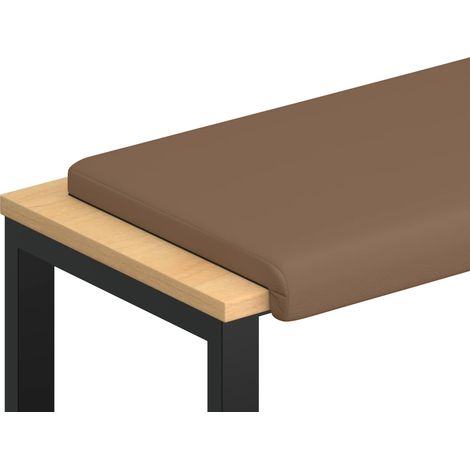 Maison Exclusive - Bankkissen Kunstleder Cappuccino Tiefe 35 cm (1/5)