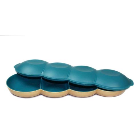 Bol de service Quatuor avec perles Vert turquoise (1/2)