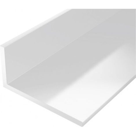 Profilé angle plastique 2000mm – PVC blanc – Largeur 20mm – Épaisseur 1,5mm – Finition propre pour angles intérieurs et extérieurs –