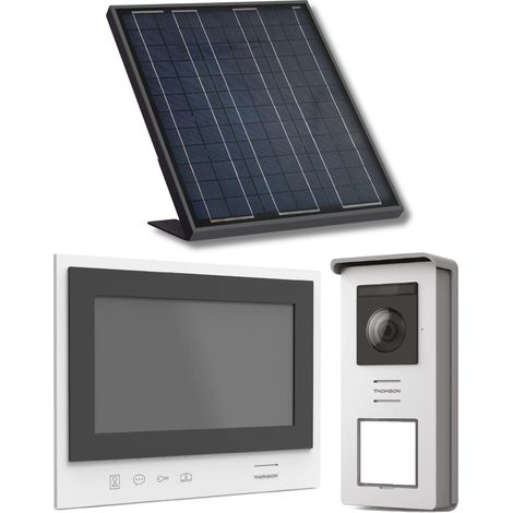 Videoportero solar e inalámbrico fácil de instalar con pantalla portátil - Thomson Air