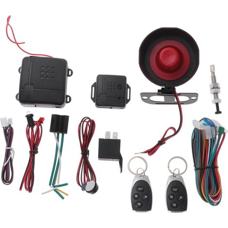 Alarme de Voiture Fonction Réarmement Système D'entrée sans Clé en Plastique Sirène et Avertisseur Sonore et Lumineux et Alerte Porte Ouverte (1/5)