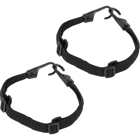Lot de 2 sangles élastiques pour casque de moto, boucle de serrage, accessoire électrique noir (1/5)