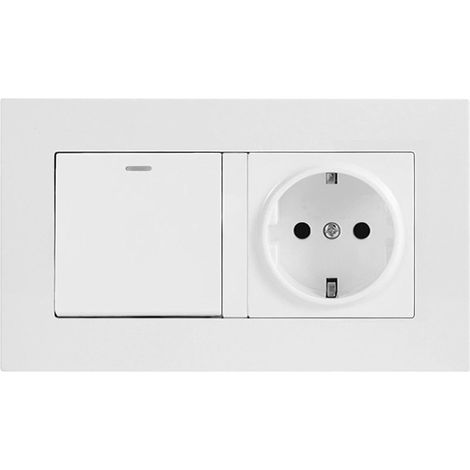 Interrupteurs Électriques Avec Prise Accessoires Domestiques Design à Prise Murale Avec Interrupteurs Pour Maison Intérieur Jardin Cour Chambre Salle De Bain Cuisine Dortoir Apparte (1/5)