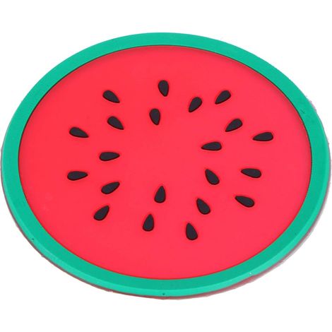 Fruit-Shaped Silicone Coaster Set, Cute Coasters, Warming Placemats, Non-Slip Cup Mats for Hot Drinks with Cushion (1/5)