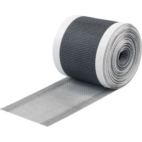 Autocollant pour bonde de lavabo - Crépine - Filtre anti-obstruction - Autocollant en maille auto-adhésive - Noir - Polyester - 7 x 500 cm (1/5)