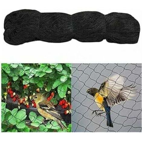 Anti-Bird Netting, 5m x 10m Anti-Bird Netting, Bird Protection Netting, Fruit Tree Netting, Black Anti-Bird Netting Protects Fruit Trees and Vegetables from Damage MUMU (1/4)