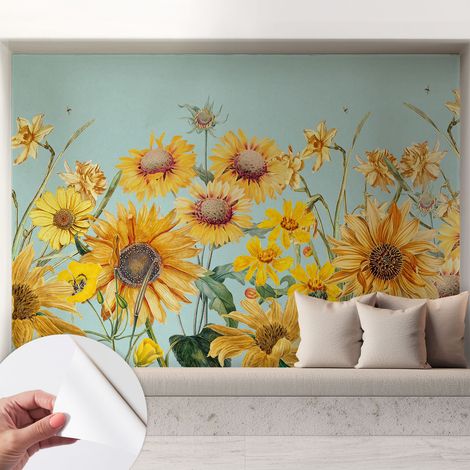 Fotomurale adesivo - Carta da parati adesiva - per la cucina camera da letto per la soggiorno - Giardino estivo 208x146 cm (1/5)