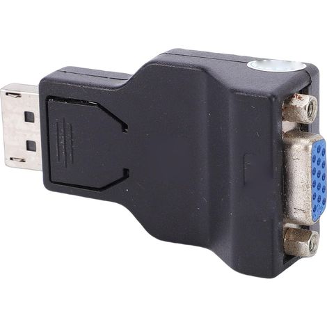 Adaptateur DisplayPort vers VGA Transmission Haute Vitesse Connexion Sécurisée pour Projecteur D'ordinateur Portable de Bureau Adaptateur 1080P pour Une compatibilité Polyvalente (1/5)