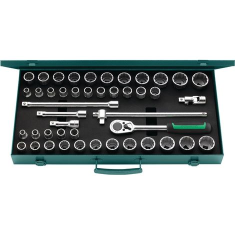 Stahlwille  juego  de  llaves  de  vaso  50Ma/39/6  N  45  piezas  1/2″  SW  10-13  mm  3/8-1  1/4″  número  de  dientes  36  12  cantos  -  96030140 (1/2)