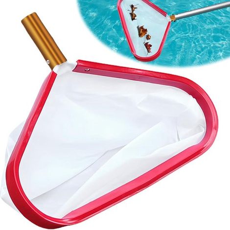 Red profesional de malla fina metálica para skimmer de piscinas, para eliminar algas y hojas (1/5)