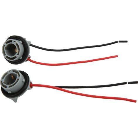 Lot de 2 douilles de lampe avec faisceau de câblage femelle en ABS, léger, portable et facile à utiliser. (1/5)