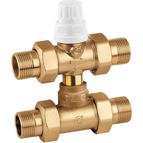 Vanne de zone trois voies avec té by-pass Caleffi 678 3/4" (1/5)
