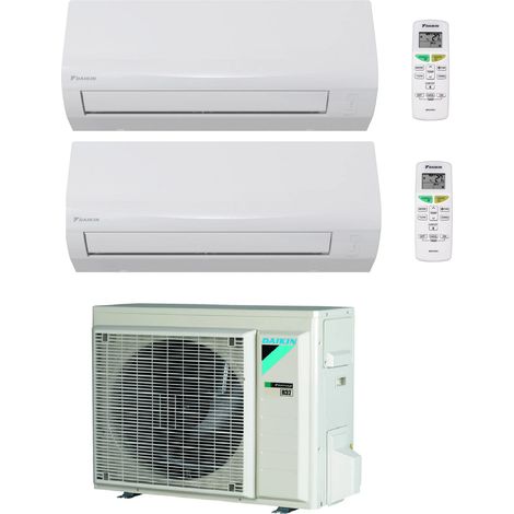 Daikin – Climatiseur réversible bi split 2MXF40A – 2 unités CTXF20C R32 – A++ ultra silencieux 20 dBA – Climatisation pour 2 pièces 12-20m²