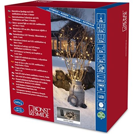Konstsmide, Catena luminosa a LED con interruttore e timer 6 h, 8 funzioni, uso esterno (1/3)