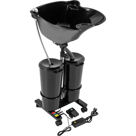 Home Shampoo Basin, Mobile Hairdressing Basin Portable Home Hair Washing Basin, Adjustable Height and Tilt, Double Bucket Design (1/5)