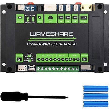 Module d'extension sans fil industriel IoT Waveshare CM4 5G/4G avec module UPS CM4-IO-WIRELESS-BASE pour Raspberry Pi CM4 (1/5)