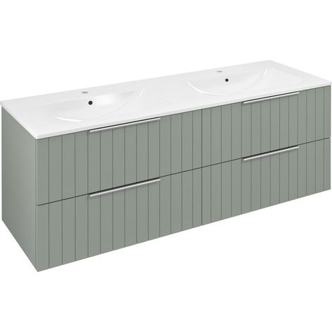 CIRASA STRIP meuble vasque 139,6x52x46cm, vert