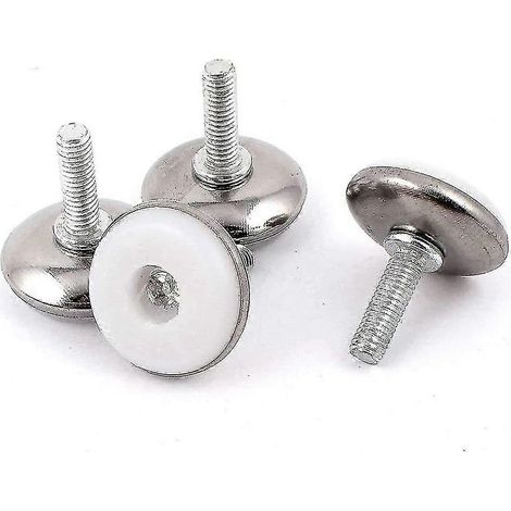Lot de 24 pieds de nivellement réglables pour meubles M8 x 20 mm, en acier inoxydable blanc (1/5)
