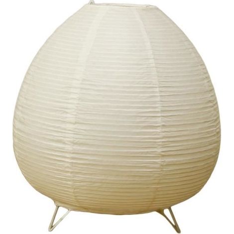 Lampe de table chevet papier lanterne moderne - Blanc (1/4)