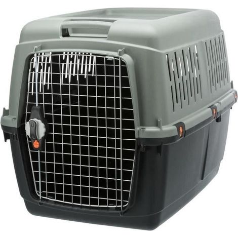 TRIXIE Giona 5 Transport Box - Recycled - M: 60 × 61 × 81 cm - Anthracite and grey-green (1/5)