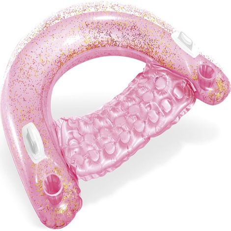 Bouée gonflable de chaise semi immergé à paillettes