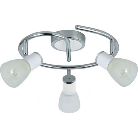 FAB 141953001 Plafonnier Cholo3xe14 Blanc / chrome 16x34x34 Cm (1/3)