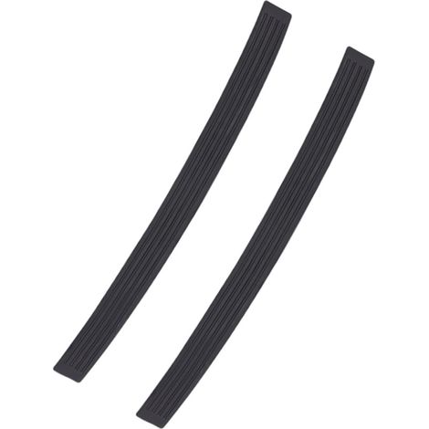 Protection de pare-chocs arrière auto 2 pièces avec design autocollant, résistant aux rayures et robuste en caoutchouc noir comme protection de pare-chocs pour voiture (1/5)