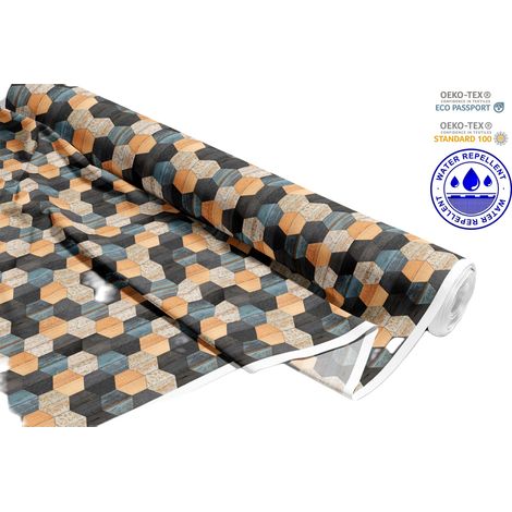 Outdoor dekostoffe oxford - Motiv geometrisches sechseckiges Muster I DR109 (1/5)