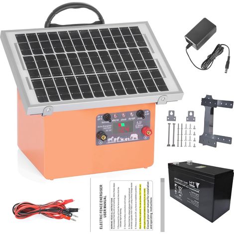 Clôture électrique solaire, pour animaux de bétail de 0.5J / 9.5kV (1/5)