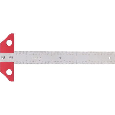 Équerre T - 20 cm - Graduation Métrique Et Impériale - Pour Menuiserie Et Traçage - 1 Pièce (1/5)
