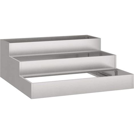 Maison Exclusive - Garten-Pflanzgefäß Silber 90 x 90 x 35 cm Edel