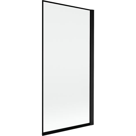 Mexen Mist Duschabtrennung 1-flügelig rechts 90 x 150 cm, schwarzer Rahmen, schwarz - 8A9-090-001-70-70-P